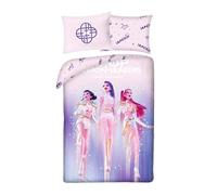 Halantex K-Pop Demon Hunters Huntrix - Juego de funda de edredón individual, color rosa y morado