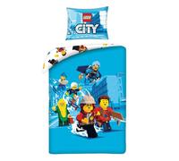 Halantex Lego City Bed Linen - Juego de Funda nórdica 140 x 200 + 70 x 90 cm Children's Bed Linen 100% Algodón