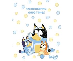 Halantex Manta polar BLUEY Good Times Bingo Bandit - 100% poliéster - Dimensiones 120 x 150 cm - Multicolor