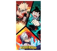 Halantex - MHA-5304T - My Hero Academia 3 Personajes Toalla Playa baño Original Oficial - Multicolor - 70 x 140 cm