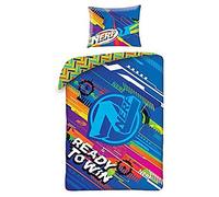 Halantex Nerf - Juego de cama infantil (algodón, funda nórdica de 140 x 200 cm y funda de almohada de 70 x 90 cm)