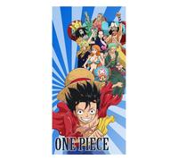Halantex Toalla de playa One Piece Ciurma Luffy Roronoa Usopp Nami 100% algodón 70x140 cm Multicolor