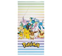 Halantex POKEMON PIKACHU y PERSONAJES - Toalla de playa y baño - 100% algodón - Dimensiones: 70 x 140 cm - POK-1048T
