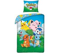 Halantex Pokemon POK-419BL - Juego de cama (140 x 200 cm y 70 x 90 cm, 100% algodón)