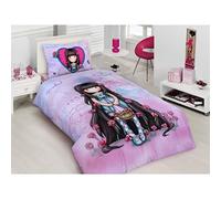 Halantex Santoro GORJUSS - Juego de Ropa de Cama para Niña - Funda Nórdica 140 x 200 cm + Funda de Almohada 70 x 90 cm, Multicolor - 100% Algodón