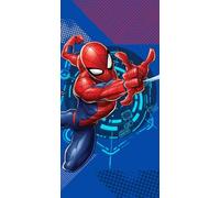 Halantex Spiderman - Toalla de playa con diseño de Spiderman, 100% algodón, 70 x 140 cm, color azul, SPM-0901T