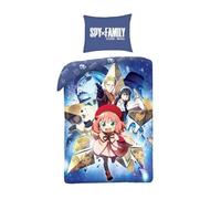 Halantex SPY X FAMILY Juego de cama Starlight Anya - Funda nórdica de 140 x 200 cm con funda de almohada de 70 x 90 cm - 100% poliéster multicolor