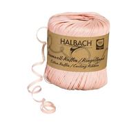 Halbach Cinta de seda para rizar, ancho de 4 mm, longitud 100 m, sostenible, para envolver regalos de 100% algodón, color: albaricoque claro