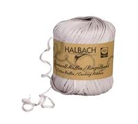 Halbach Cinta de seda para rizar, ancho de 4 mm, longitud 100 m, sostenible, para envolver regalos de 100% algodón, color: gris
