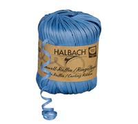 Halbach Cinta de seda para rizar, ancho de 4 mm, longitud de 100 m, sostenible, para envolver regalos de 100% algodón, color: azul