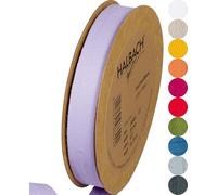 Halbach Seidenbänder Cinta de algodón, 20 mm x 20 m, 100% algodón, cintas para manualidades por metro, cinta de tela para decoración, manualidades, costura al bies, color: lavanda
