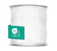 Halbach Seidenbänder Cinta de regalo de alta calidad con borde de alambre, ancho de 100 mm, longitud de 25 m, cinta con certificado Öko-Tex 100, cinta de tafetán fabricada en Alemania, color: blanco