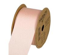 Halbach Seidenbänder Cinta de regalo de aspecto de seda (vegana), ancho 40 mm, longitud 10 m, cinta con discreto brillo sedoso, para ocasiones festivas, color: albaricoque claro