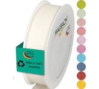 Halbach Seidenbänder Cinta de Regalo, Lino, Crema, 25 mm