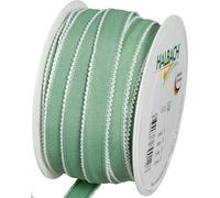 Halbach Seidenbänder Cinta decorativa de aspecto de algodón con borde de arco, ancho: 15 mm, longitud: 25 m, cinta para decorar y decorar regalos y ocasiones festivas, cinta decorativa, color: