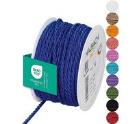 Halbach Seidenbänder Cordón Premium (Azul) | Ancho 4 mm x Longitud 25 m | Fabricado en Alemania y Certificado Öko-Tex | cordón de satén Brillante de Acetato