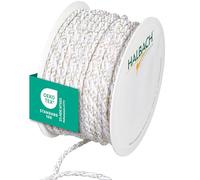 Halbach Seidenbänder Cordón Premium Bicolor | Ancho 4 mm Largo 25 m | Fabricado en Alemania y Certificado Öko-Tex | cordón de satén Brillante de Acetato | Color: Blanco/Dorado