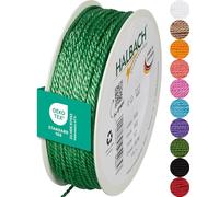 Halbach Seidenbänder Cordón Premium (Verde Brillante), Ancho de 2 mm, Longitud 50 m, Fabricado en Alemania y Certificado Öko-Tex, cordón de satén Brillante de Acetato