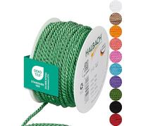 Halbach Seidenbänder Cordón Premium (Verde Brillante), Ancho de 4 mm, Longitud 25 m, Fabricado en Alemania y Certificado Öko-Tex, cordón de satén Brillante de Acetato