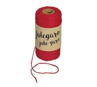 Halbach Seidenbänder Cuerda de Yute | Ancho 1 mm Longitud 100 Metros | Hilo para el hogar o como Cuerda de Tomate | Cinta Cuerda de jardinería | Color: Rojo