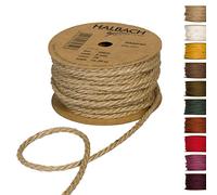 Halbach Seidenbänder Cuerda de Yute Premium, Ancho: 5 mm, Longitud: 20 m, Cuerda de Yute para decoración, Cuerda de Yute 100% Natural para jardín y Embalaje de Regalo, Color: Natural