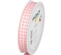 Halbach Seidenbänder Vichy - Cinta de regalo (15 mm de ancho, 25 m de largo, fabricada en Alemania), diseño a cuadros en muchos colores