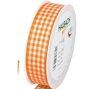 Halbach Seidenbänder Vichy - Cinta de regalo (25 mm de ancho, 25 m de longitud, fabricada en Alemania), diseño de cuadros, en muchos colores