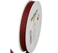 Halbach Seidenbänder Vichy - Cinta de regalo a cuadros (10 mm de ancho, 25 m de largo, fabricada en Alemania), diseño a cuadros en muchos colores