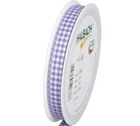 Halbach Seidenbänder Vichy - Cinta de regalo a cuadros (lavanda) | Ancho 10 mm x longitud 25 m | Cinta de cuadros hecha en Alemania | Cinta de cuadros en muchos colores