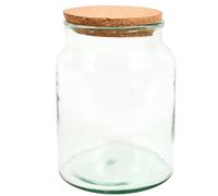 Halboffene Terrarium Botella Cristal 5L Plantas Deco Invernadero Casa Flor Cork