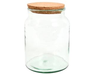 Halboffene Terrarium Botella Cristal 5L Plantas Deco Invernadero Casa Flor Cork