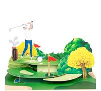 Halbur Tarjeta de cumpleaños desplegable 3D Golf, tarjeta de cumpleaños desplegable, divertida tarjeta de regalo para los amantes del golf, regalo divertido para mujeres, hombres, gracias, jubilación