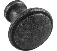 HALCÖ Söll - Pomo para muebles (40 mm de diámetro, 32 mm de profundidad, hierro galvanizado, pasivado), color negro