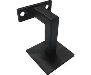 Halcö Soporte para pasamanos con fijación a tornillo, distancia de pared 78 mm, soporte para pasamanos de hierro galvanizado, negro