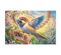 Halcón Campo de Flores Puzzles 1000 Piezas Maquetas 3D Construir Rompecabezas Educativo para Familia Desafío Intelectual Decoración Hogar Moderno 1000 PCS