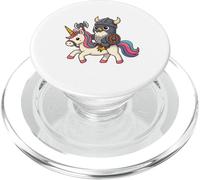 Halcón peregrino Vikingo Montando un Unicornio niño, niñas, Mujeres, niños PopSockets PopGrip para MagSafe