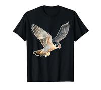 Halcón peregrino x halcón Camiseta gráfica económica, Hombre, Negro, L
