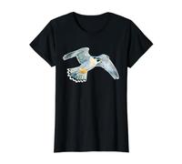 Halcón peregrino x halcón Camiseta gráfica económica, Mujer, Negro, L