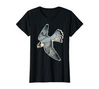 Halcón peregrino x halcón Camiseta gráfica económica, Mujer, Negro, XS