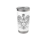 Halcón Polaco Orgullo Águila Polonia Dyngus Day Buffalo Vaso térmico de acero inoxidable de doble pared