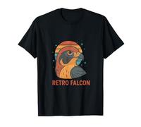 Halcón Retro con Horizonte Puesta del Camiseta