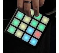 HALCONTORNO Máquina Bluetooth Beat Maker - Controlador MIDI portátil M-Wave teclado de tambor, equipo de estudio para grabar música en casa (bolsillo SMC-PAD con adaptador Lightning tipo C)
