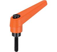 HALDER 24400.0351 Palancas de sujeción ajustables, naranja, d1=18 mm/d2=M8/l1=25 mm