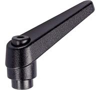 Halder 24400.0424 ajustable Palancas de sujeción, Negro, D1 = 22 mm/D2 = M10