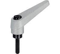 Halder 24400.0673 Palancas de sujeción Ajustables, Plata, d1=30 mm / d2=M16 / l1=63 mm