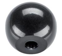 HALDER 24560.0232 - Botones de bola (DIN 319, con orificio cónico, forma M, d1 = 32 mm), color negro