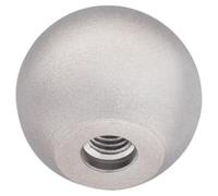 HALDER 24561.0232 - Botones de bola, acabados de metal similares a DIN 319, acero inoxidable, d1 = 32 mm
