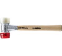 Halder Martillo universal Baseplex 3968.030 – 280 mm, diámetro 30 mm, blanco y rojo