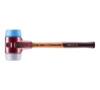 HALDER - Martillo blando, TPE-soft/TPE-mid; con carcasa de hierro maleable y mango de madera de alta calidad | D = 80 mm | 3013.080