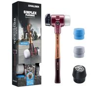 HALDER -Plusbox Starter Kit, SIMPLEX Schonhammer D60, composición de goma con soporte/superplástico, así como un TPE-soft y TPE-mid Schlageinsatz más abrebotellas | 3027s026
